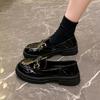 Thick-soled Heightening Women's Spring and Autumn New British Style Small Leather Shoes with Skirts JK Single Shoes
