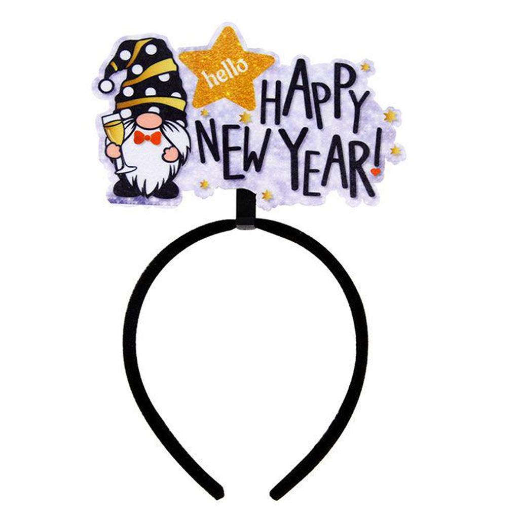 PESENAR New Years Eve Party Supplies 2025 Happy New Year Decorations Top Hats Headband