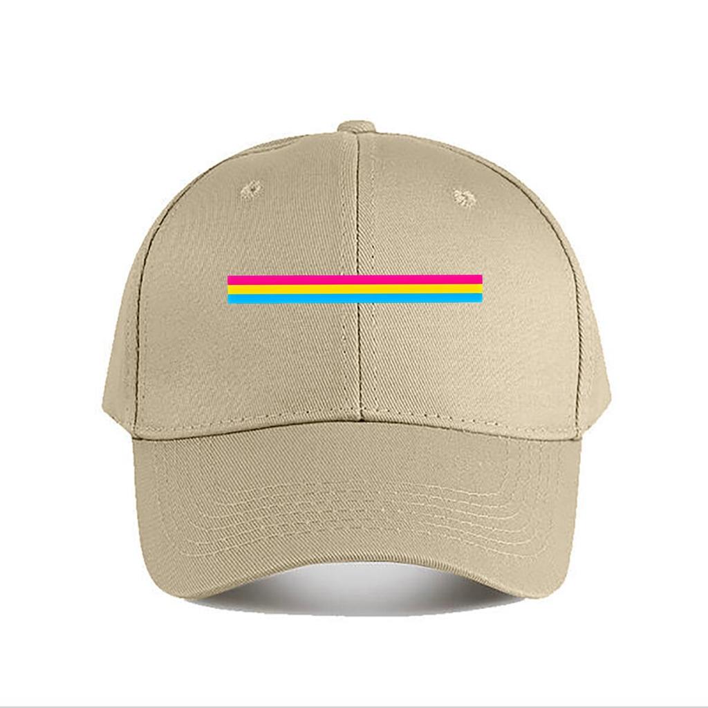 Rainbow  Bold Text Color Pride  Themed Design Baseball Cap Fashion Outdoor Sports Sunhat Unisex Snapback Cap Womens