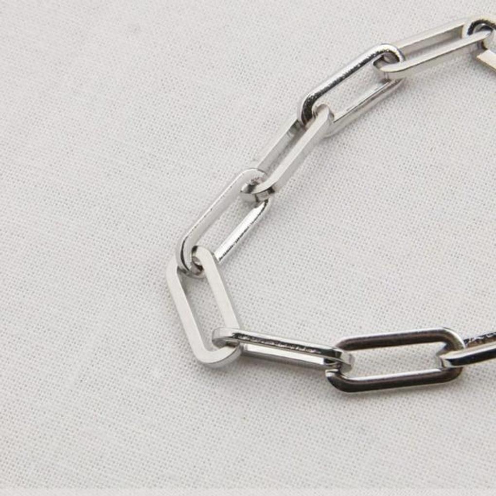 Atria Tiba Square Stick Chain Men's (20cm) and Du (18cm) Couple Bracelet HNFBASC0014FRF