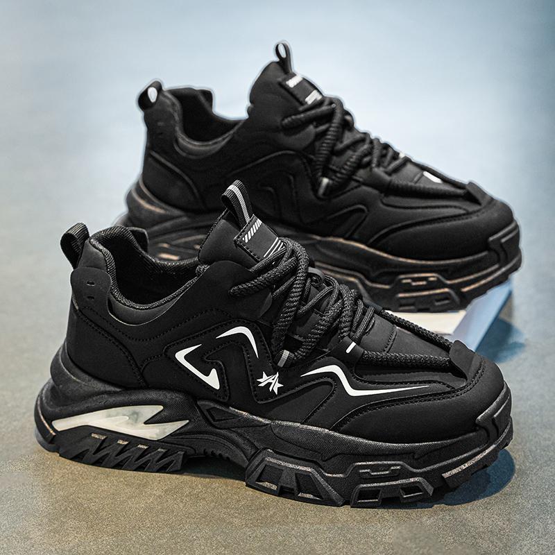 Men's shoes 2025 autumn and winter new breathable platform men's youth fashion casual sports shoes heightening dad trendy shoes