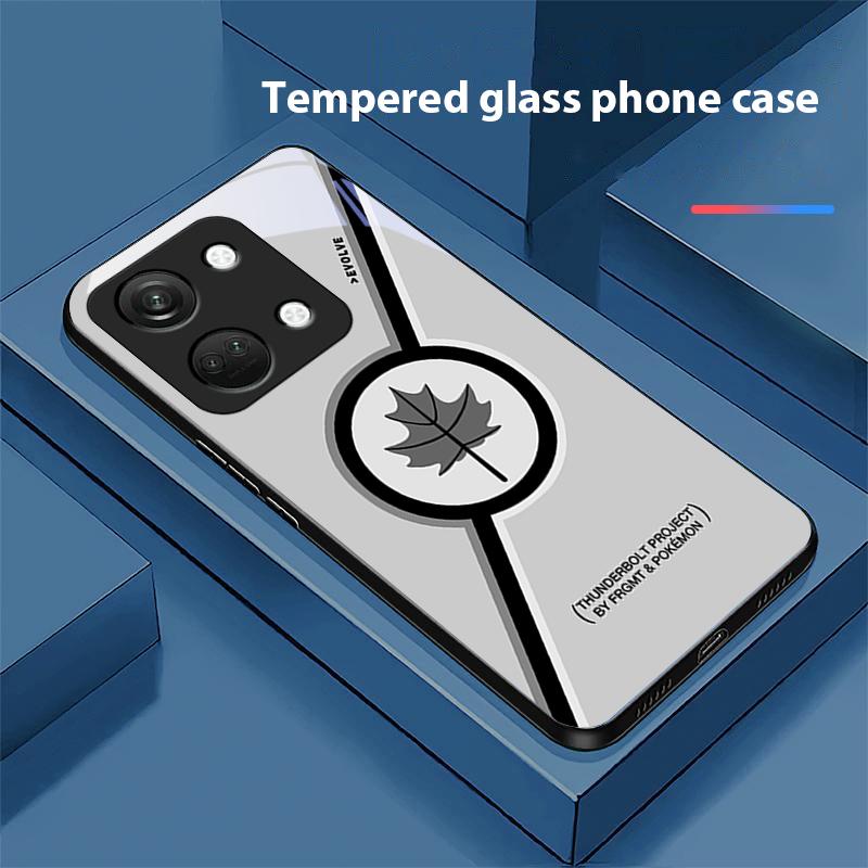 

Maple Leaves Yellow For OnePlus Nord 3 5 6T 7 Pro 8 12 10T Reno8 Lite 5G 10R Nord N30 Hard Shell Tempered Glass Phone Case Black For OnePlus 10R 5G