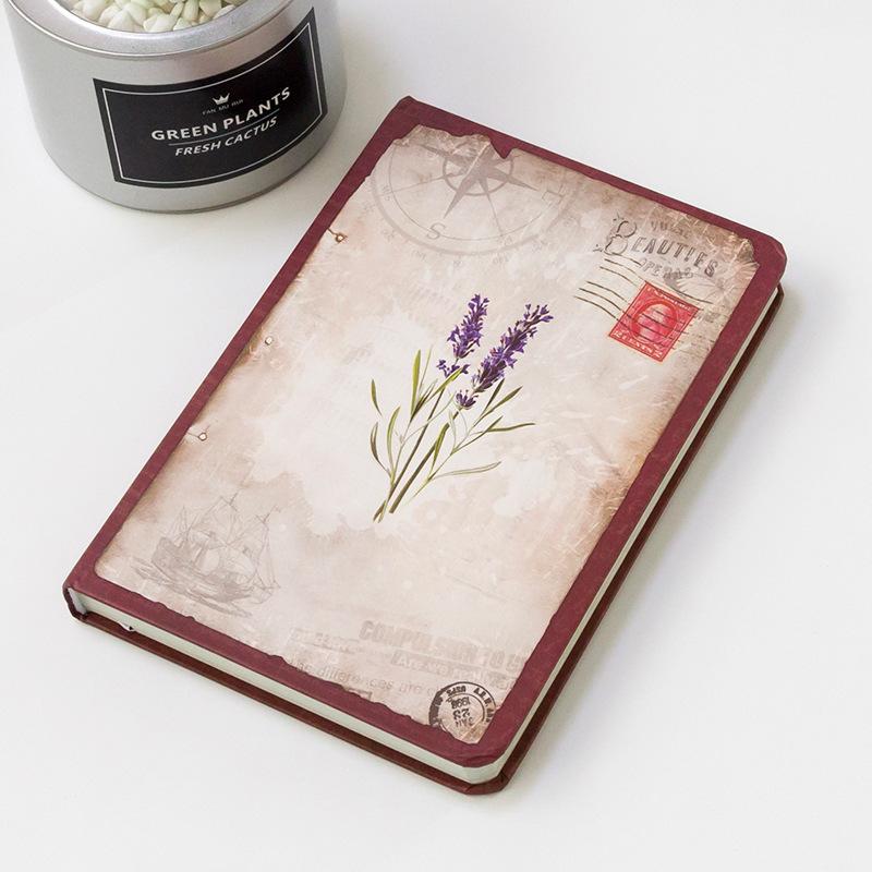 Retro Fashion Hardcover Color Inner Page Dream Falling Color Page Hard Notepad Diary Diary Notebook