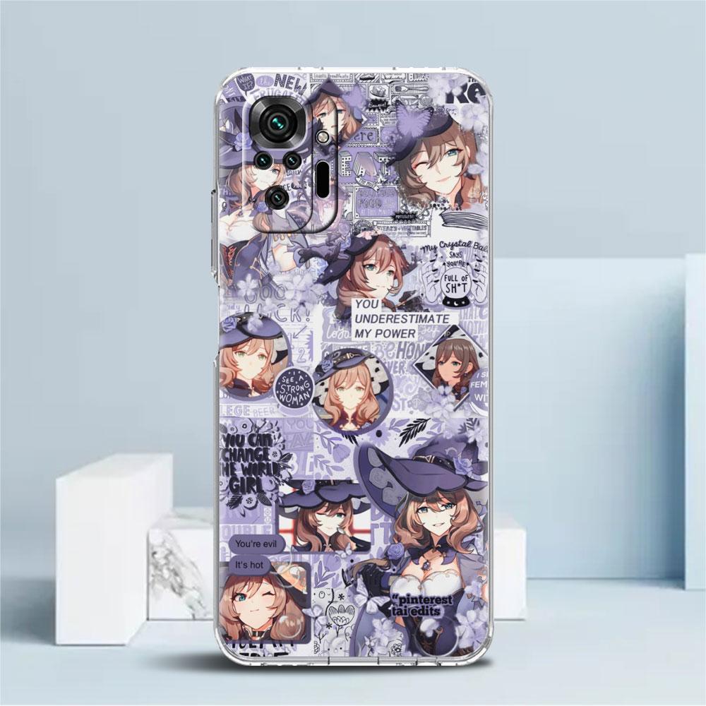 ShockProof Phone Case for Redmi Note 11 11E 10 9 8 Pro 11S 9S 10S K40 9A 9C 8T 7 10C 9t 9s Soft Cover Genshin Impact Beelzebul