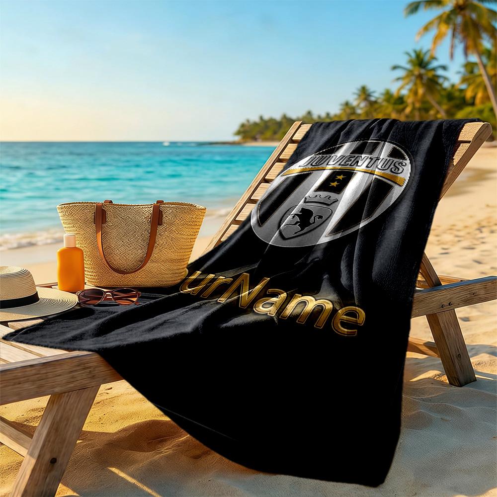 Juventus Personalized Name Beach Towel Super Soft Microfiber Quickdry Fabric