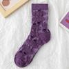 Womens Cotton Socks, 1 Pair Womens Fun Novelty Crew Colorful Patterns Soft Breathable Fashion Casual Socks