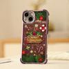Ae111 Merry Christmas  Design Electroplated TPU Phone Cases for iPhone 16 15 13 11 Pro Max 14 Plus Infinix Smart 8 Tecno Four Corner Protection Cover