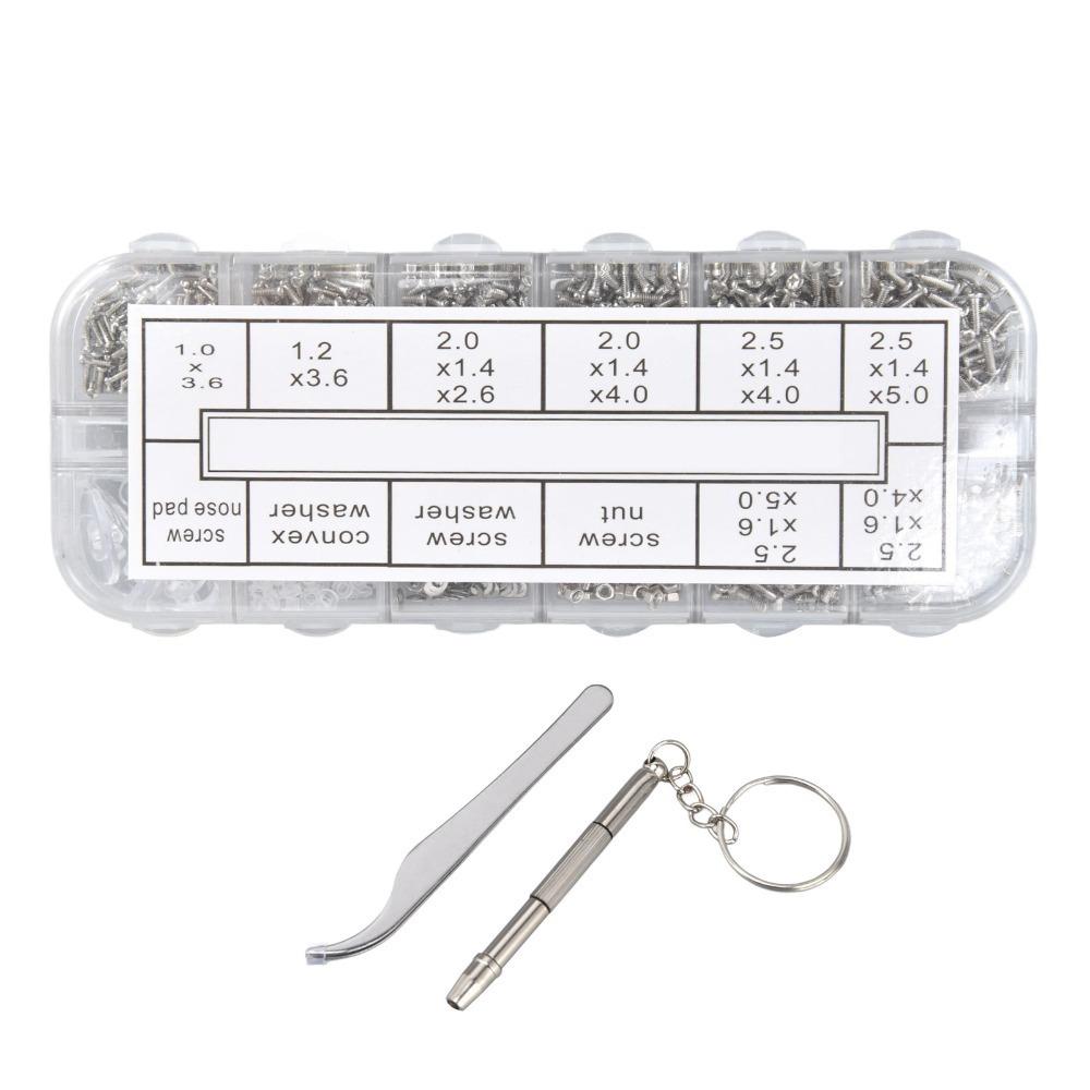 Practical Stainless Steel Repair Kit Precision Assorted Screwdriver Set Mini Compact Electronic Repair Kit Glasses Repair серебряный