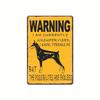 Vintage Tin Art of Courtyard Dog: Garden No - Entry Warning Sign for Home Decoration