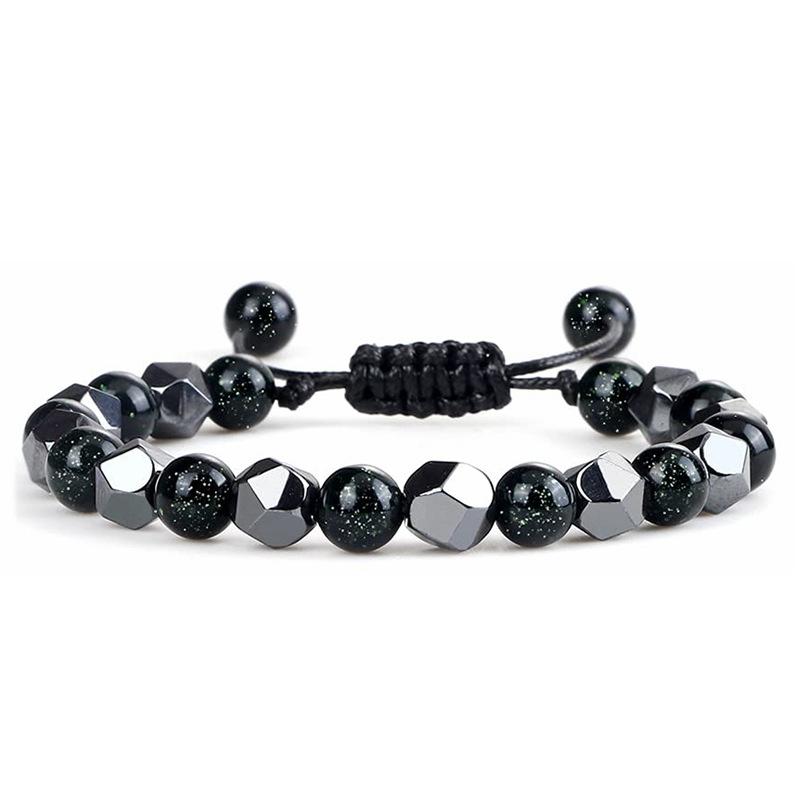 

JYL TS Bracelet Eye Various Sizes Enhances Courage & Prosperity 4-Green Sandstone Black Gallstone британский гоночный зелёный