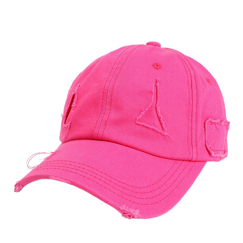 American Retro Distressed Soft Top Frayed Ripped Baseball Caps Customizable Embroidered Washed Cotton Outdoor Baseball Cap