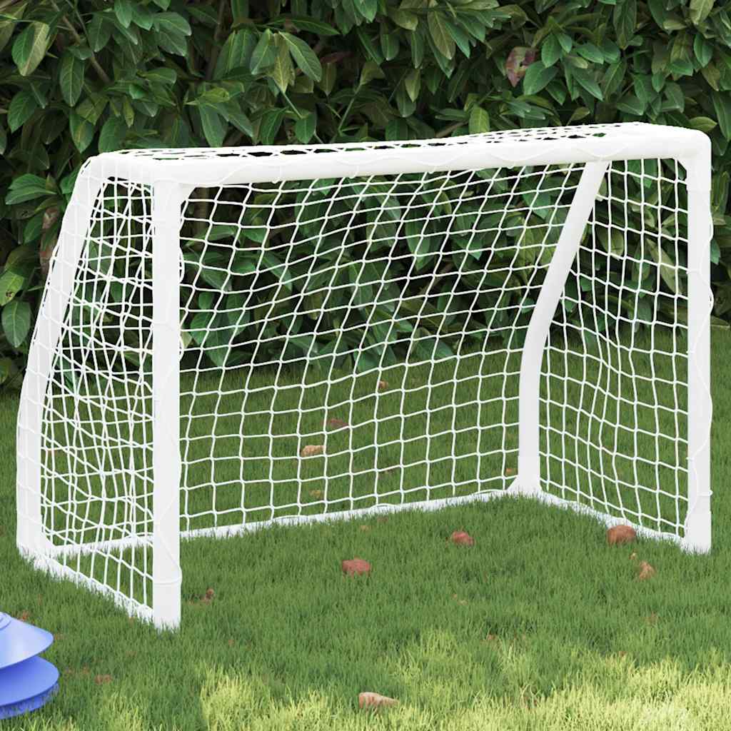 Super Merchant Vidaxl Voetbaldoeltjes Voor Kinderen, 2 Stuks. Met Bal, Wit, Metaal