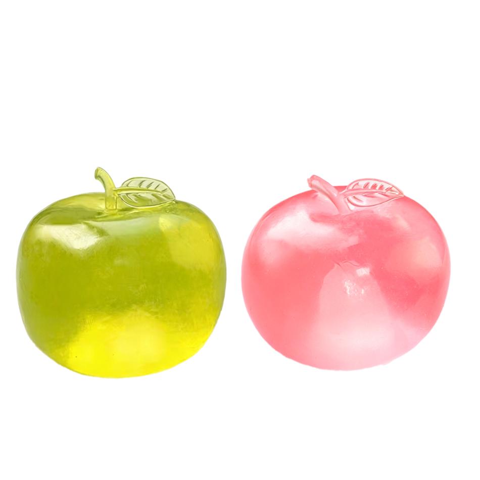 Apple Squishy Toy Simulation Steamed Bun Trendy Funny Prank Stress Relief Ball Decompression Toy for Kids Gift