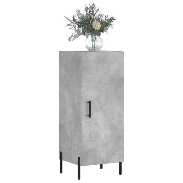 VidaXL Buffet Gris béton 34,5x34x90 cm Bois d'ingénierie 828552