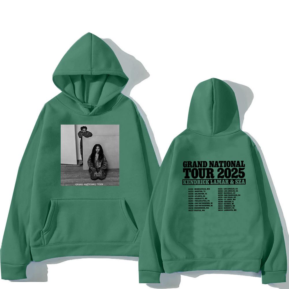 Grand National Tour 2025 Hoodie SZA Kendrick Lamar Herren/Damen Hoodies Harajuku Unisex Winter Fleece Pullover Sweatshirt Vintage