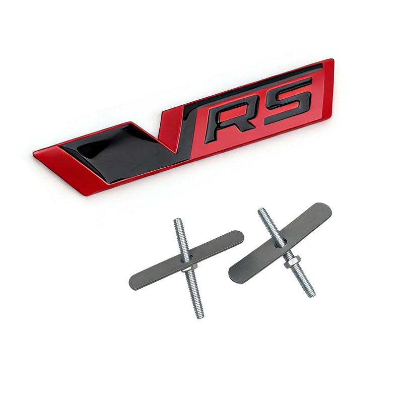 CXUX8 Car 3D Metal Logo Grill Trunk Emblem Badge Sticker Decals For Skoda VRS Octavia 1 2 3 5 Fabia Rapid Superb Kodiaq KAROQ 4x4 YETI
