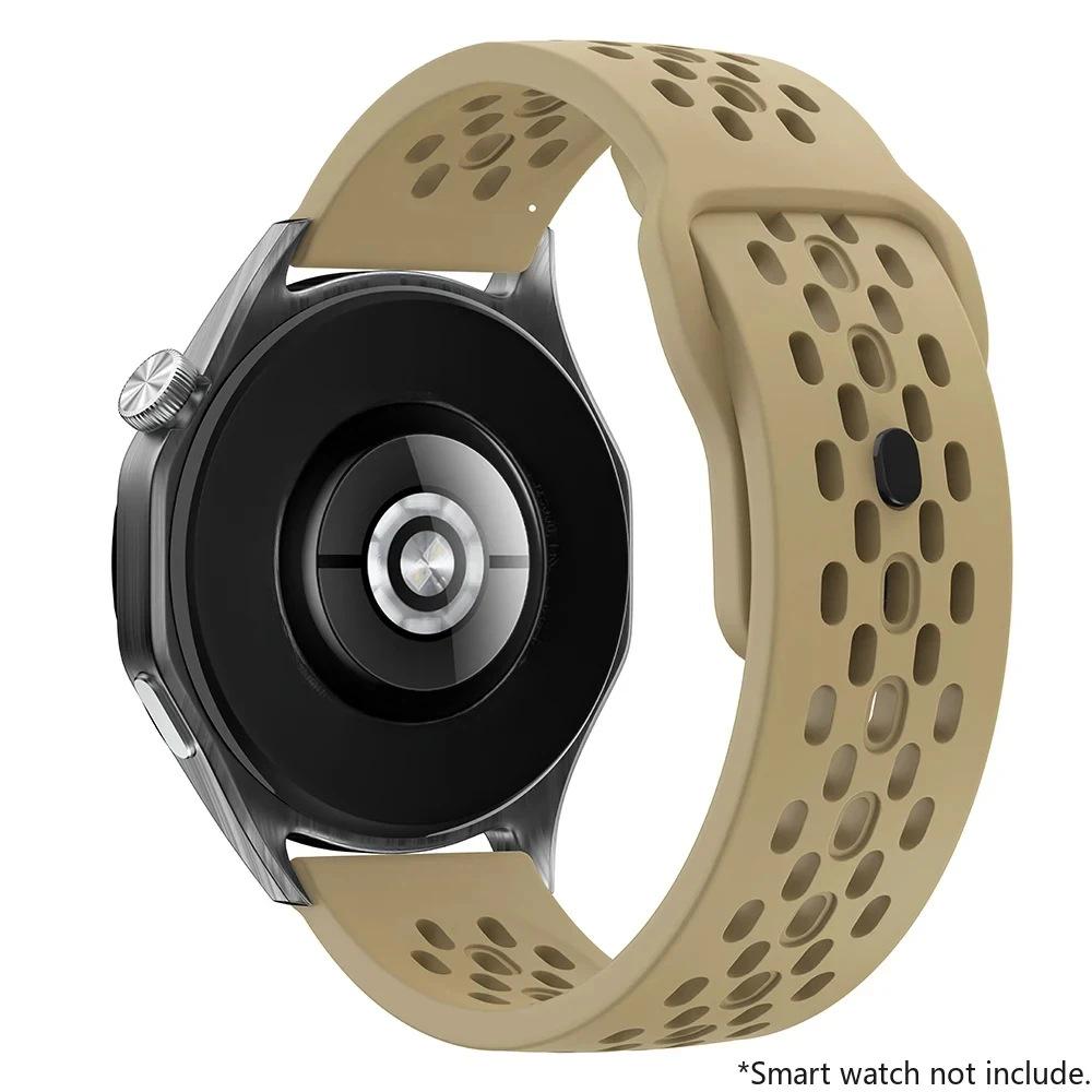 Breathable Mesh Silicone Watch Strap for Samsung 6/5/4, Huawei GT4 (18/20/22mm)