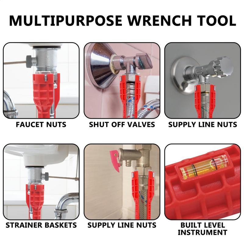 Multi-Functional Sanitary Wrench Pelvic Floor Leading Sleeve Disassembly Faucet Pipe Repair Tool Water Pipe Puller Sink Wrench