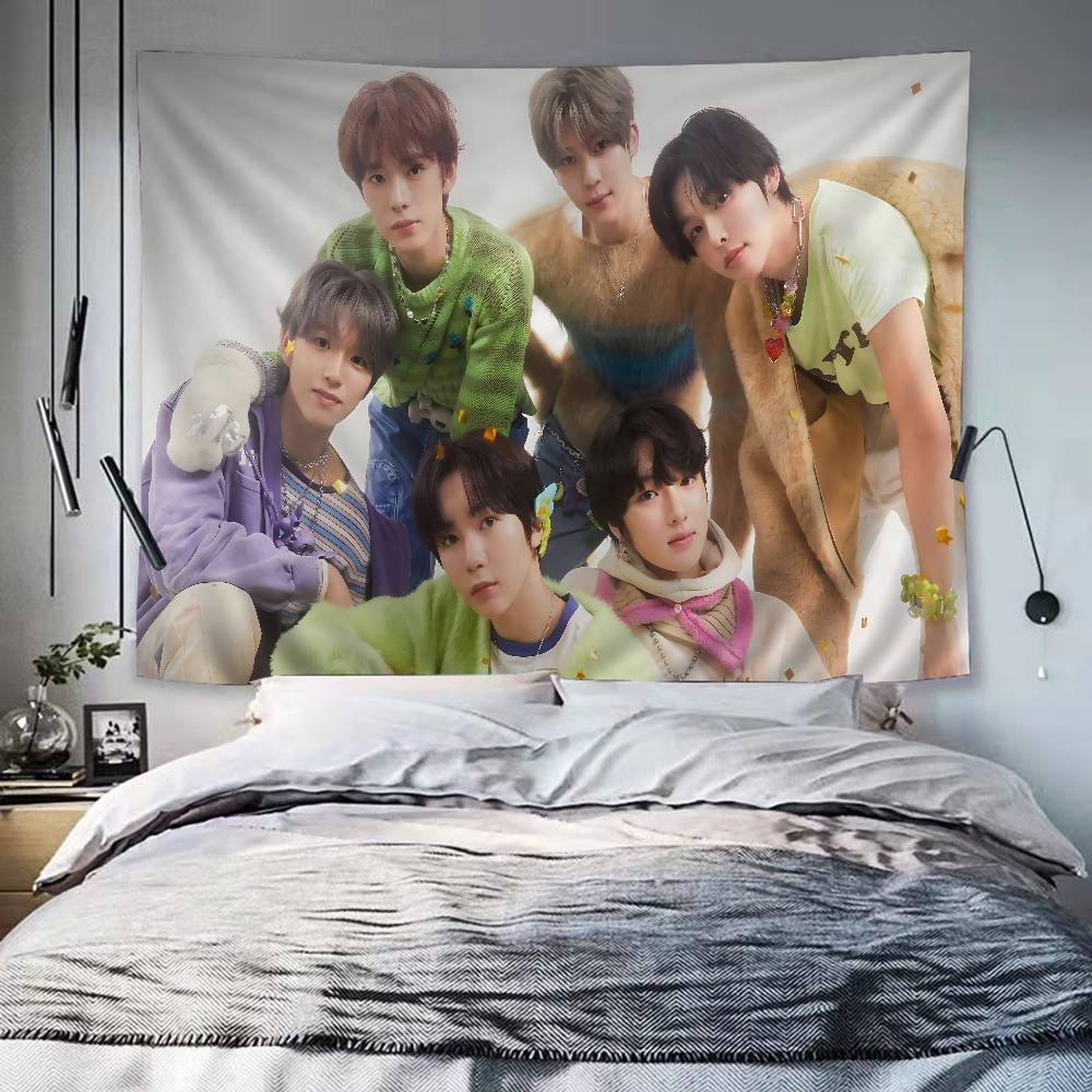Boy Band NNCT Wish Singer Printed Large Wall Tapestry Wall Hanging Decoration Household Decor Blanket