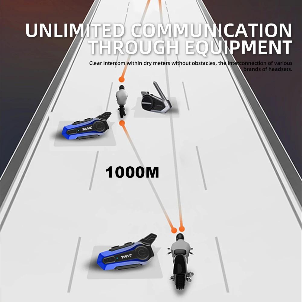 X1Plus motocicleta casca interfon Bluetooth 5.0 căști pentru 2 motocicliști 1000M interfon distanță wireless comunicare walkie-talkie