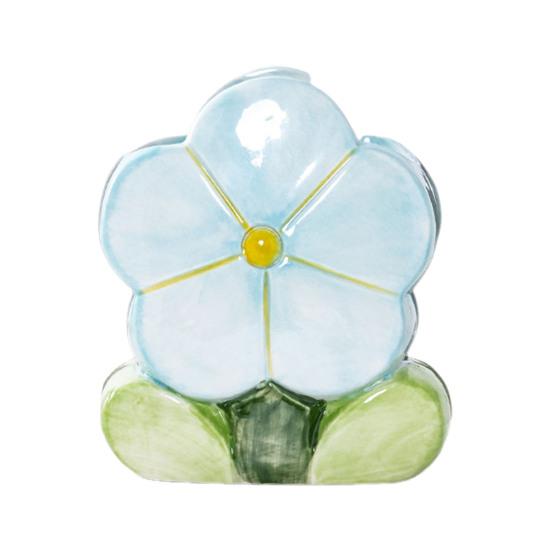 Ceramic Flower Pen Holder Cute Desk Office Storage Box Stationery Shelf Multifunctional Aesthetic Desktop Organizer for Makeup Tools Rulers Brushes