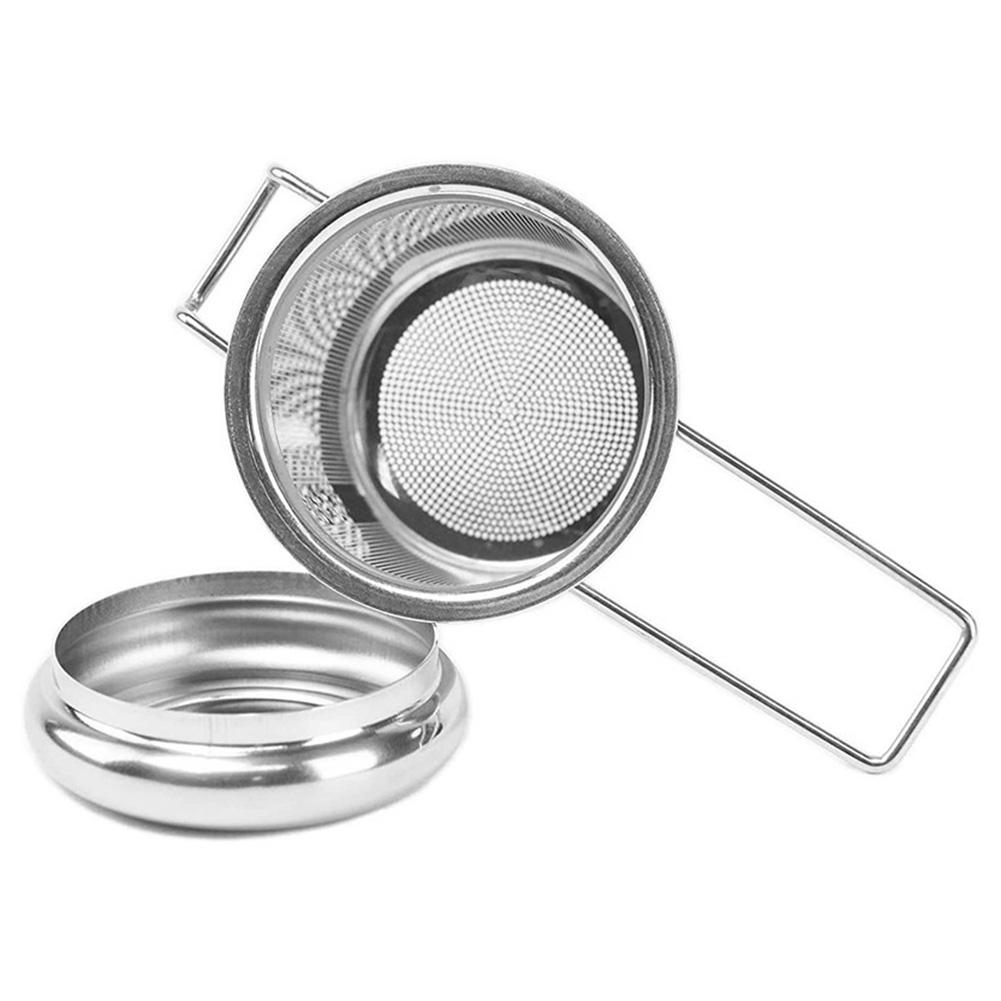 304 Stainless Steel Tea Filter With Lid Household Replacement For Home Office Tea Making Filtering Tea Leaves Spare Parts