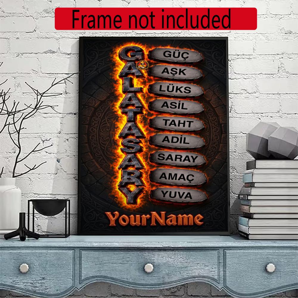 Galatasaray Customize Text Diamond Painting Round Diamond Mosaic Suitable For Beginners Diamond Painting Rhinestones Gift Frameless