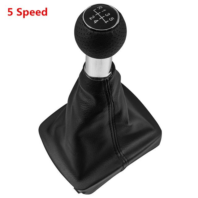 5/6 Speed Car Gear Shift Knob With Gaitor Boot Cover For Volkswagen VW Polo 9N 9N2 2002 2003 2004 2005 2006 2007 2008 2009