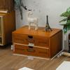 Wooden computer heightening rack office desktop storage organizing cabinet wooden box drawer cosmetic storage box wooden box