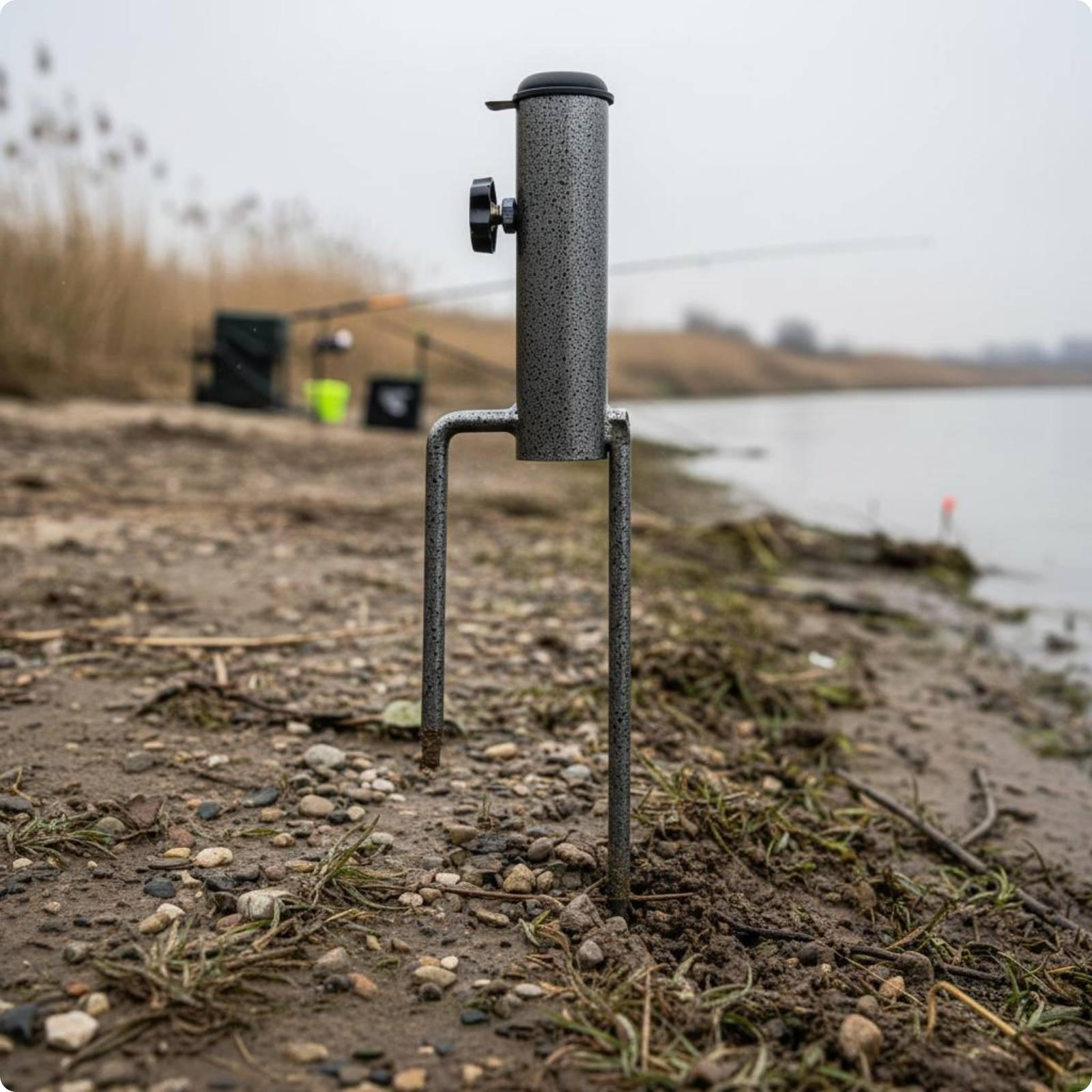 Parasol Ground Stake Easy to Install Peg Stand Heavy Duty Sand Anchor for Garden, with Stopper