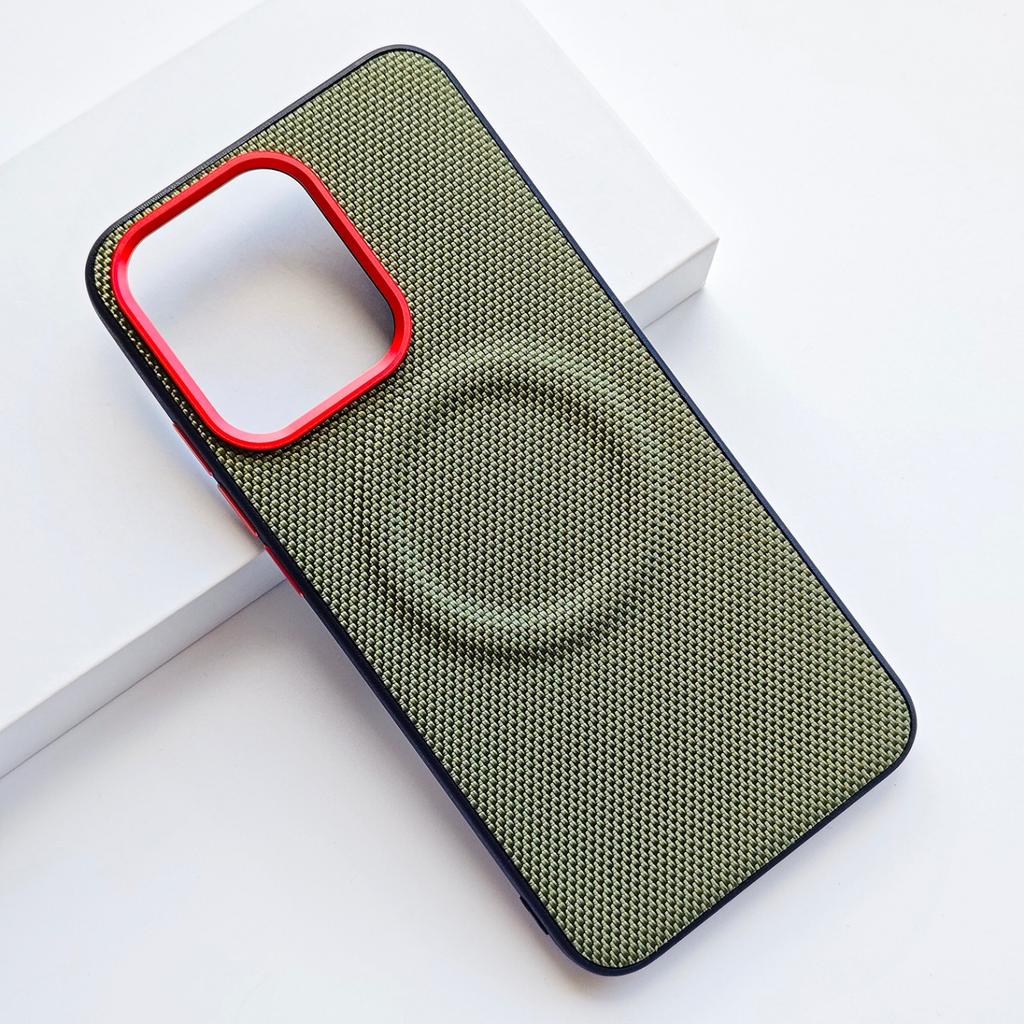 For Vivo iQOO Z11 and iQOO Z11X Case Magnetic Nylon Woven Matte Leather Skin-friendly Back Case Cover Bumper