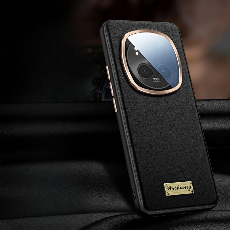 HONOR Magic6pro Phone Case Lens All-inclusive Honor Business Men and Women Anti-drop M6 Stand Leather Case