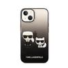 Karl Lagerfeld Gradient Ikonik Karl & Choupette - Hoesje Iphone 14 Plus (Czarny)