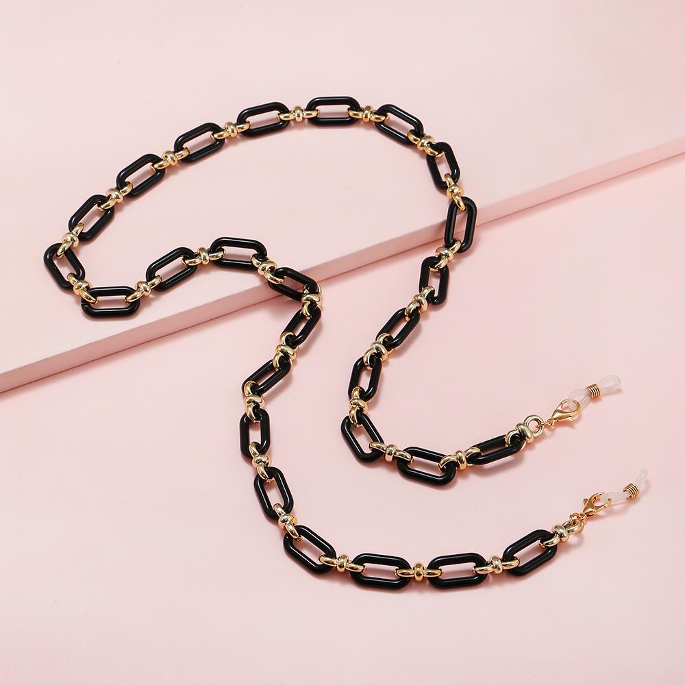 

Красочная акриловая цепочка-держатель для очков и маски с квадратной кольцевой пряжкой