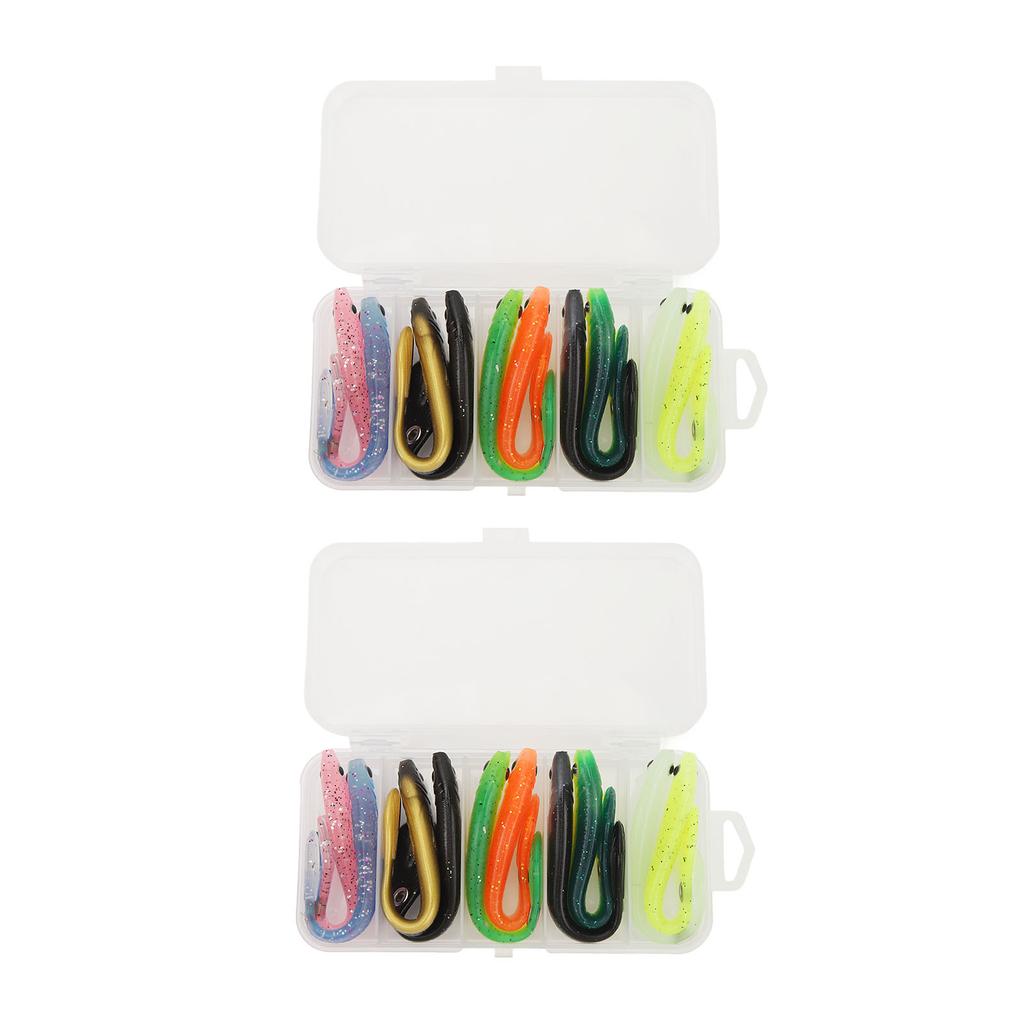 20pcs Soft Fishing Lure Simulation High Toughness Artificial Loach Lure Set for Outdoor Fishing