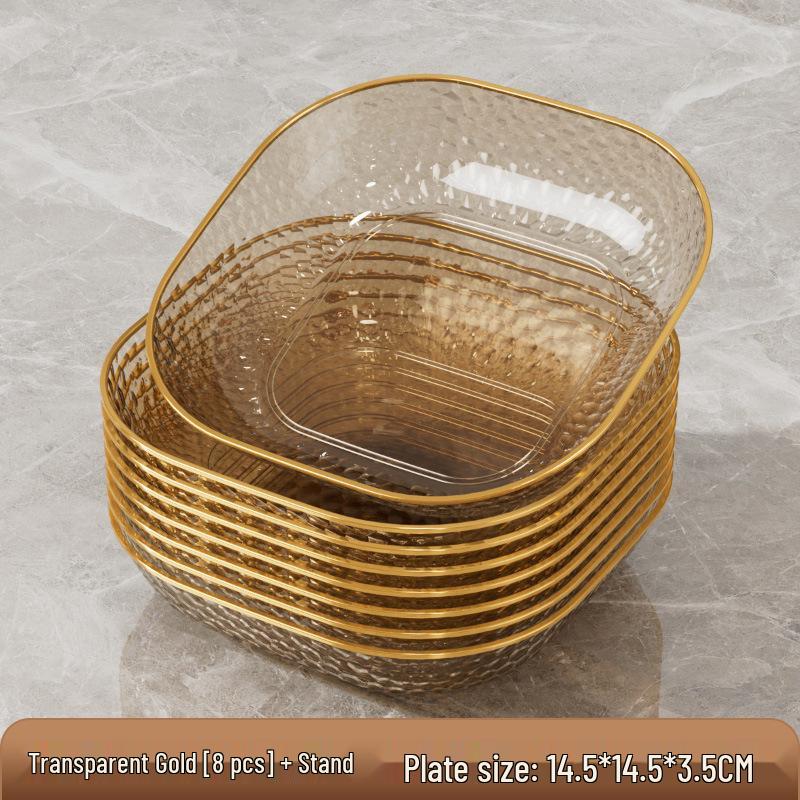 Elegant Transparent Bone Dish for Dining Table: Fruit, Candy, Nut, or Snack Plate