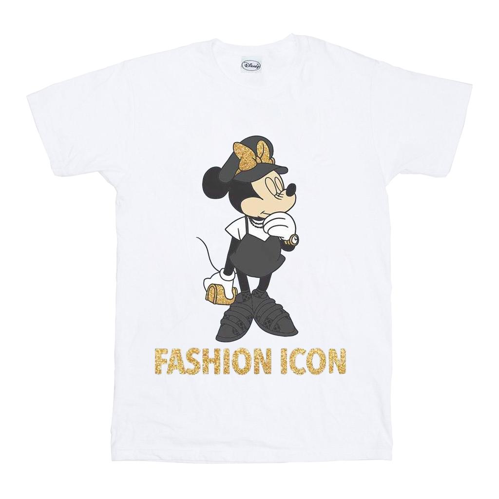 Disney Womens/Ladies Minnie Mouse Fashion Icon Cotton Boyfriend T-Shirt