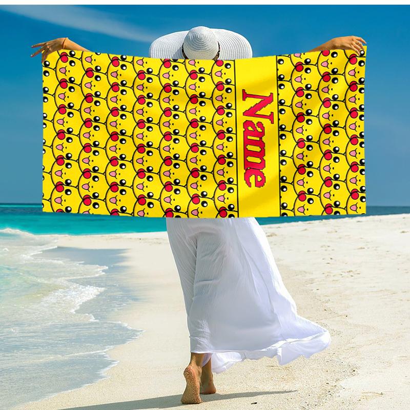 Personalized Customized Proof Beach Towel with Pokémon Pikachu Pattern - Soft, Absorbent,quick-drying,perfect Swimming,camping&bathing