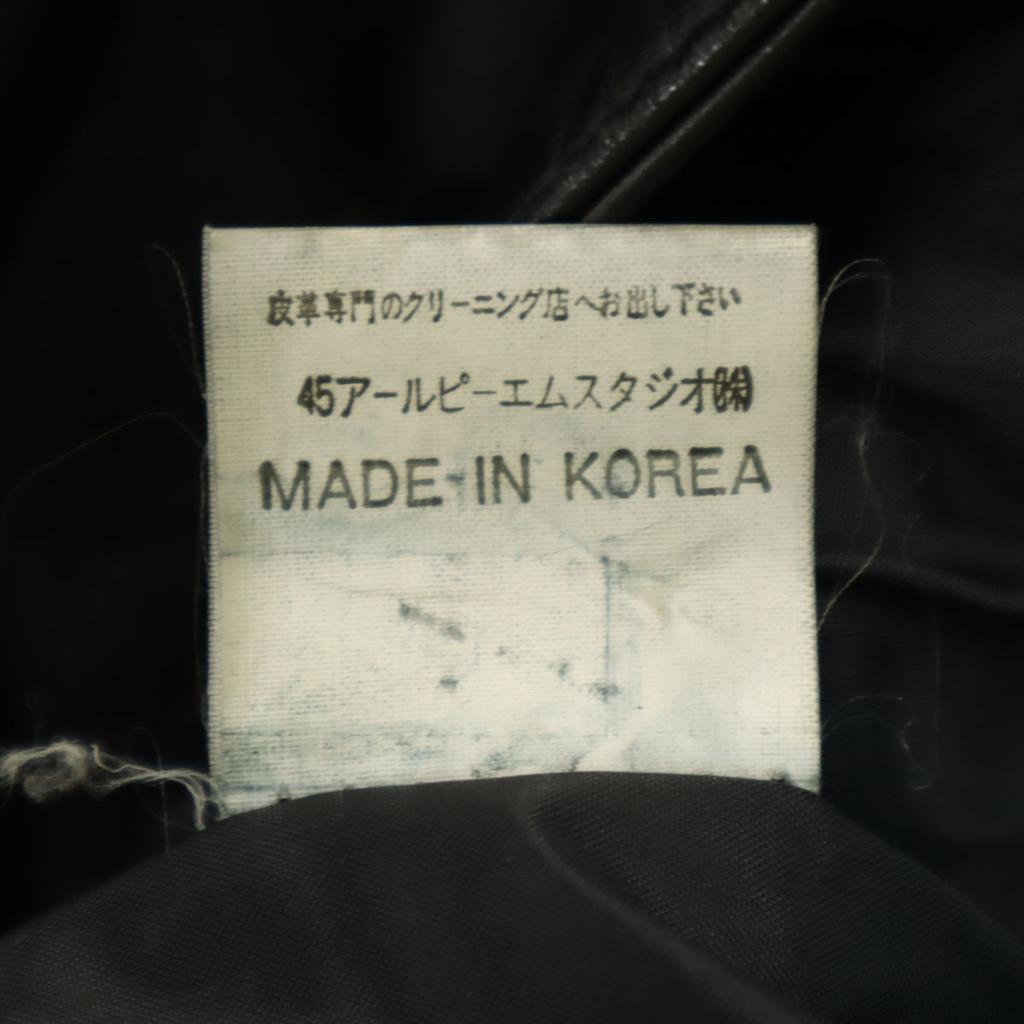 45rpm Leather coat 3 black Men's Used