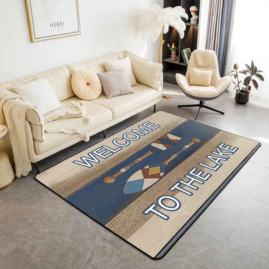 Red Area Rug for Bedroom Line Abstract Living Room Rugs Soft Non-Slip Modern Geometric Decor Carpet Indoor Floor Mat for Home