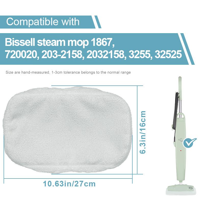 Replacement Steam Pad For Bissell Mop Pad Fiber Cloth Cover For Bissell Steam Mop With Double Bottom