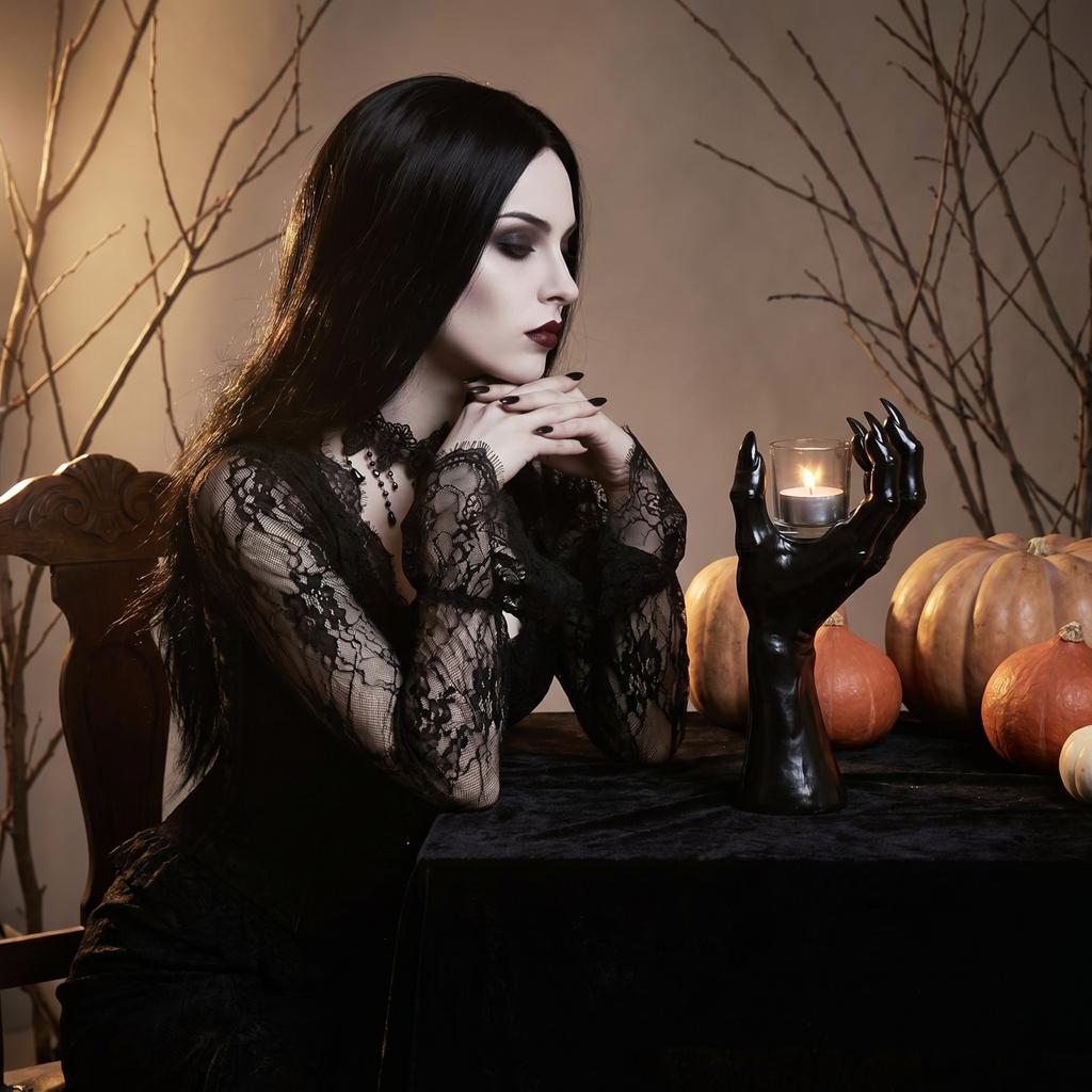 Halloween Hand Candle Holder - Wall Sconce Hanging Ornament Tabletop Decoration for House Party Decor