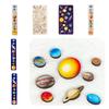 Wooden Space Planet Puzzles Montessori Toys For Kids Educational Jigsaw Tray For Science Learning