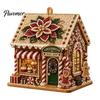 DIY Holiday Craft Set 3D House Christmas Faux Pearl Art Kit, Handmade Rhinestone Painting Kit Relaxing Activities for Adults Adults, Tabletop