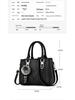 2024 New Korean Style Fashion Embroidered Women's Handbag with Large Capacity and Pom-Pom Pendant