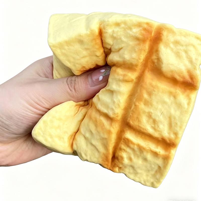 Food Squishy Milk Aroma Big Bread Squeeze Toy Scented Soft Slow Rebound Realistic Bread Fidget Toy For Adults Stress Anxiety