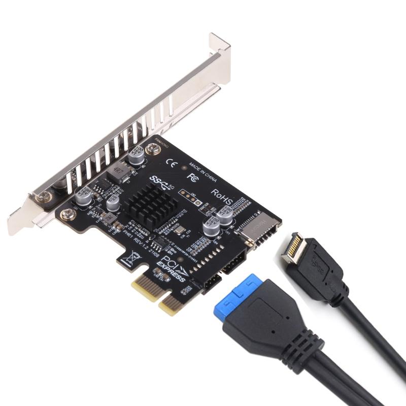 PCI für Pressekarte PCI-E auf USB3 Typ-E Frontplatte Typ-C 19P 20P Pansion-Karte Kompatibel PCI-E 1 4 8 16 Schnittstelle