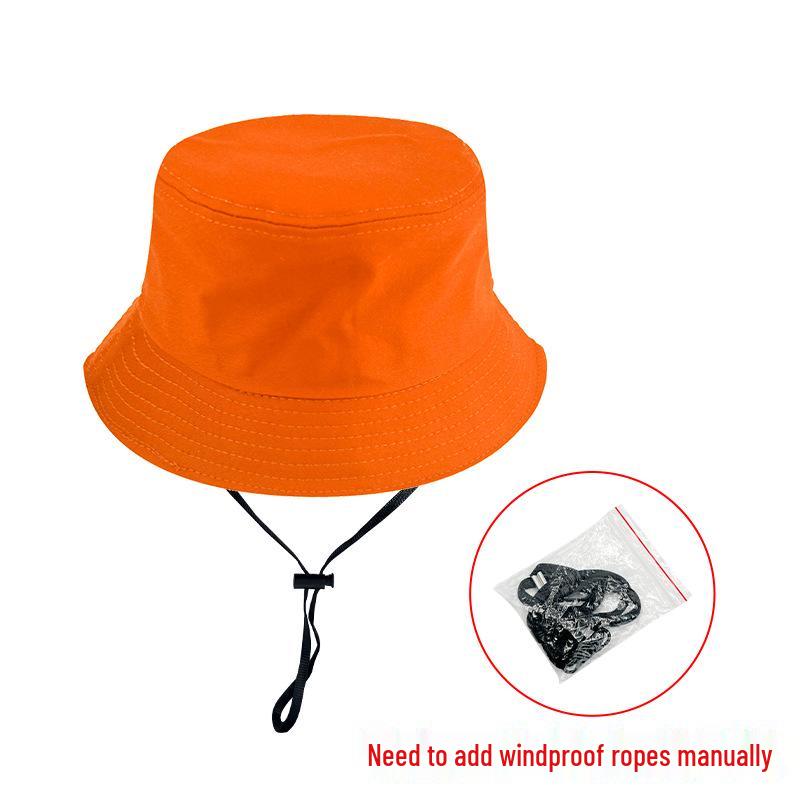 Children's Adjustable Solid Color Cotton Bucket Hat - European & American Style for Boys and Girls