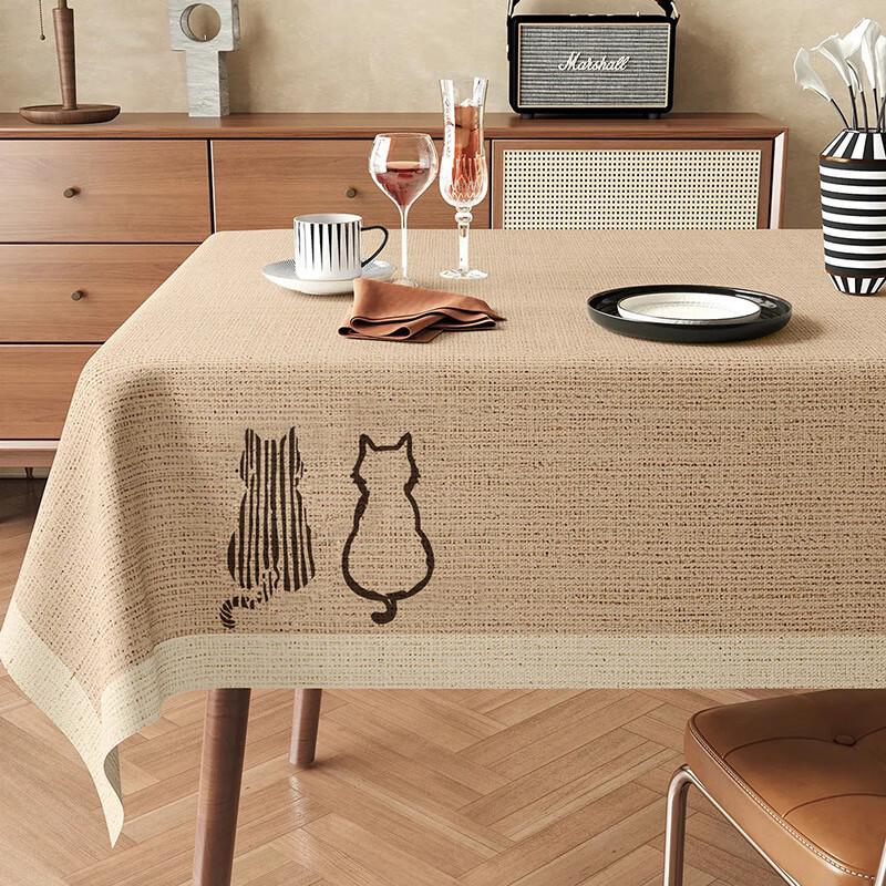 ZISIZ Wabi-Sabi Style Waterproof Tablecloth