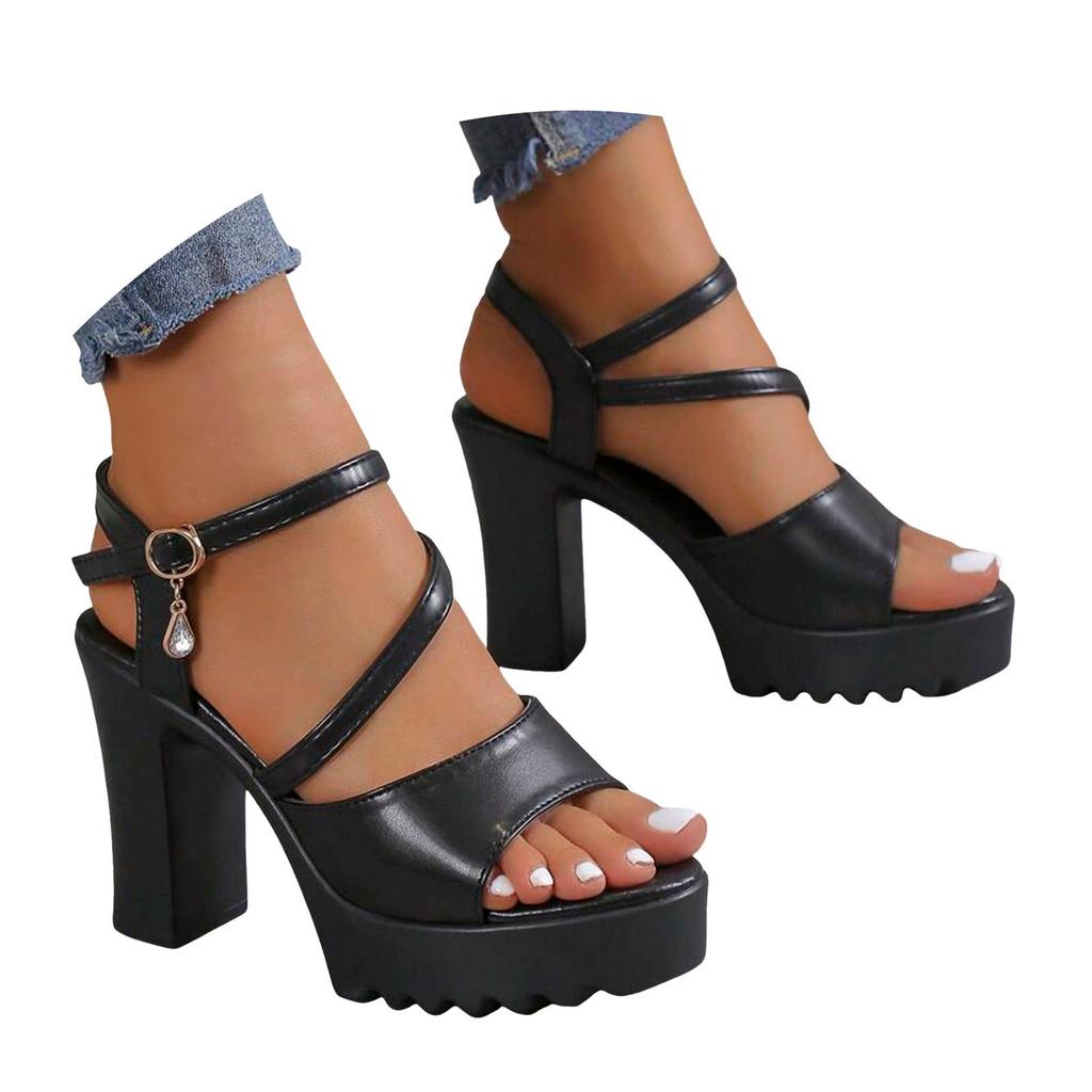 Womens High Heels Platform Wedge Sandals Women'S Flip Flops Chunky High Heels Opentoe Block Dress Bridal Sandalias De TacóN
